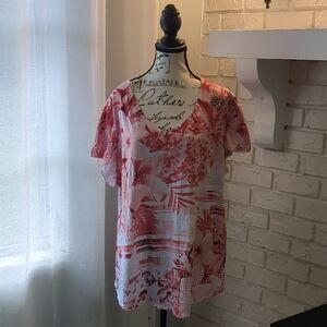 **3/$10** Terra & Sky Pink and White Top
